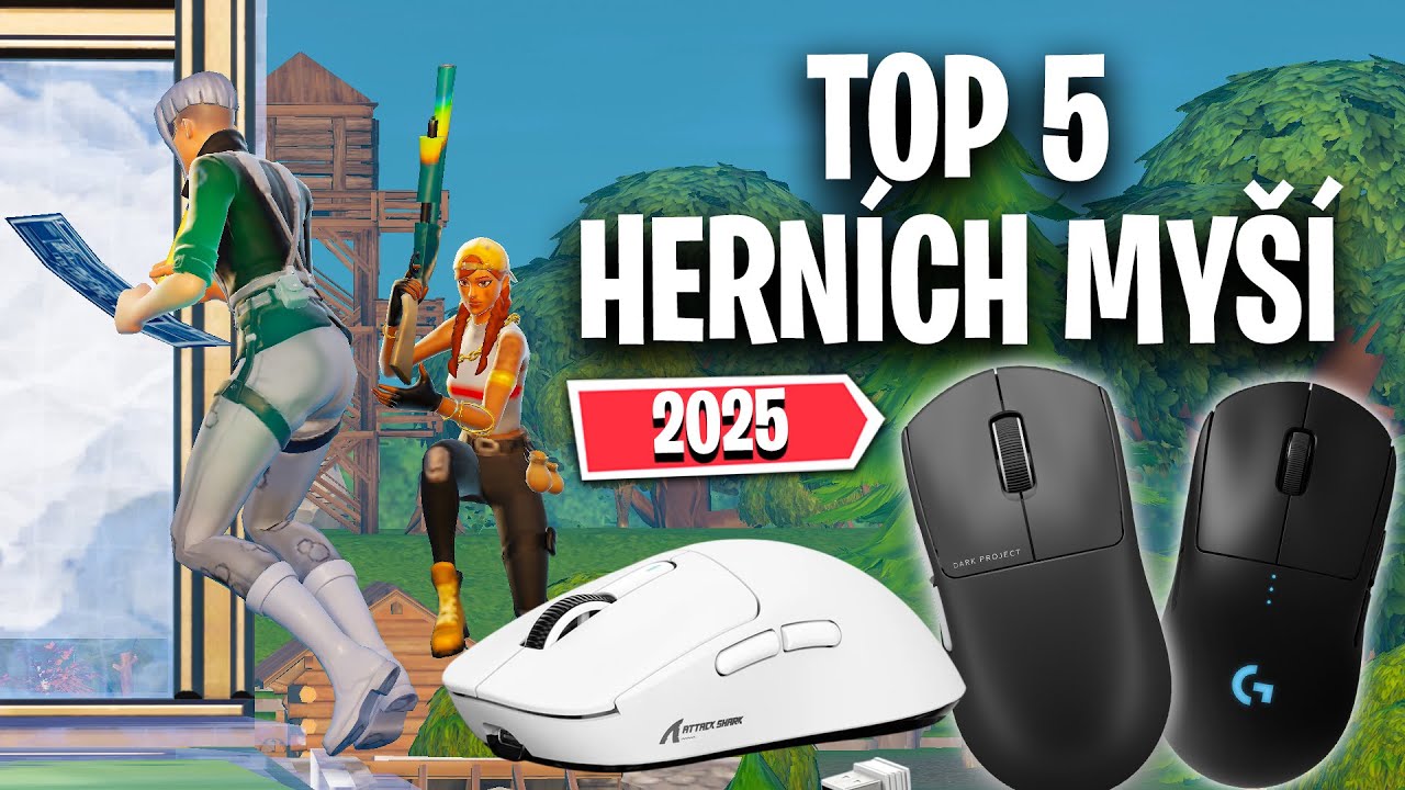 TOP 5 Nejlepších Herních Myší pro FORTNITE - 2025