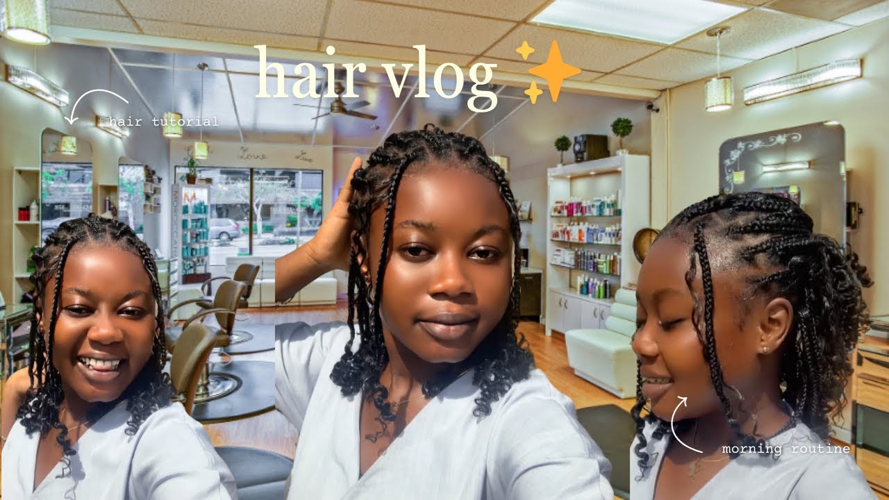 Vlog: Omg 😱 I tried the popular boho braids  ||short braids ||