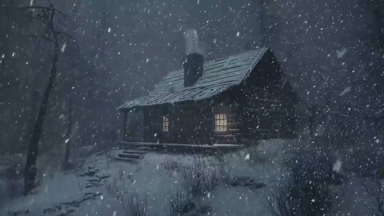 Frozen Wilderness 🌨️ | Snowstorm White Noise for Relaxation & Sleep | Cabin Haze