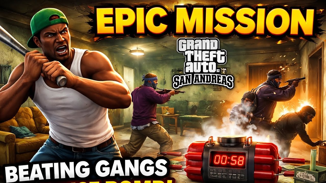 Crazy Gang Fight Inside the House! | GTA San Andreas #gtasanandreas @GamingJass-1706 