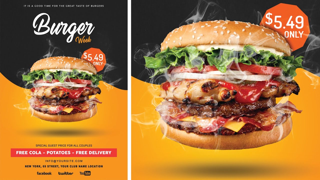 Photoshop Tutorial - Professional Food Flyer Design