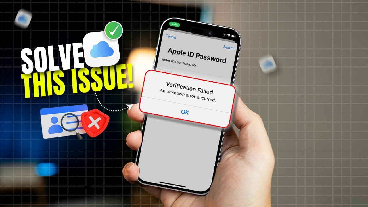 How to Fix iCloud Verification Failed (an error occurred) on iPhone | Apple ID Verification Failed