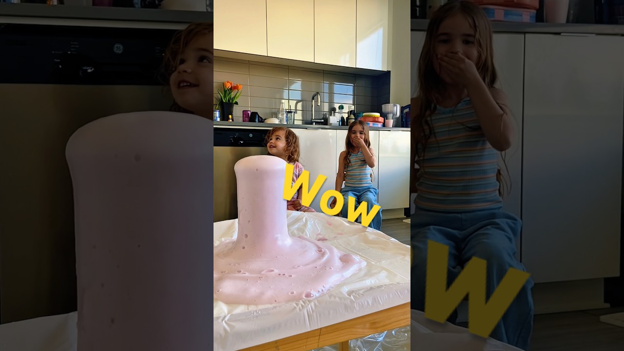 Volcano Magic with Sophie & Zori #shorts