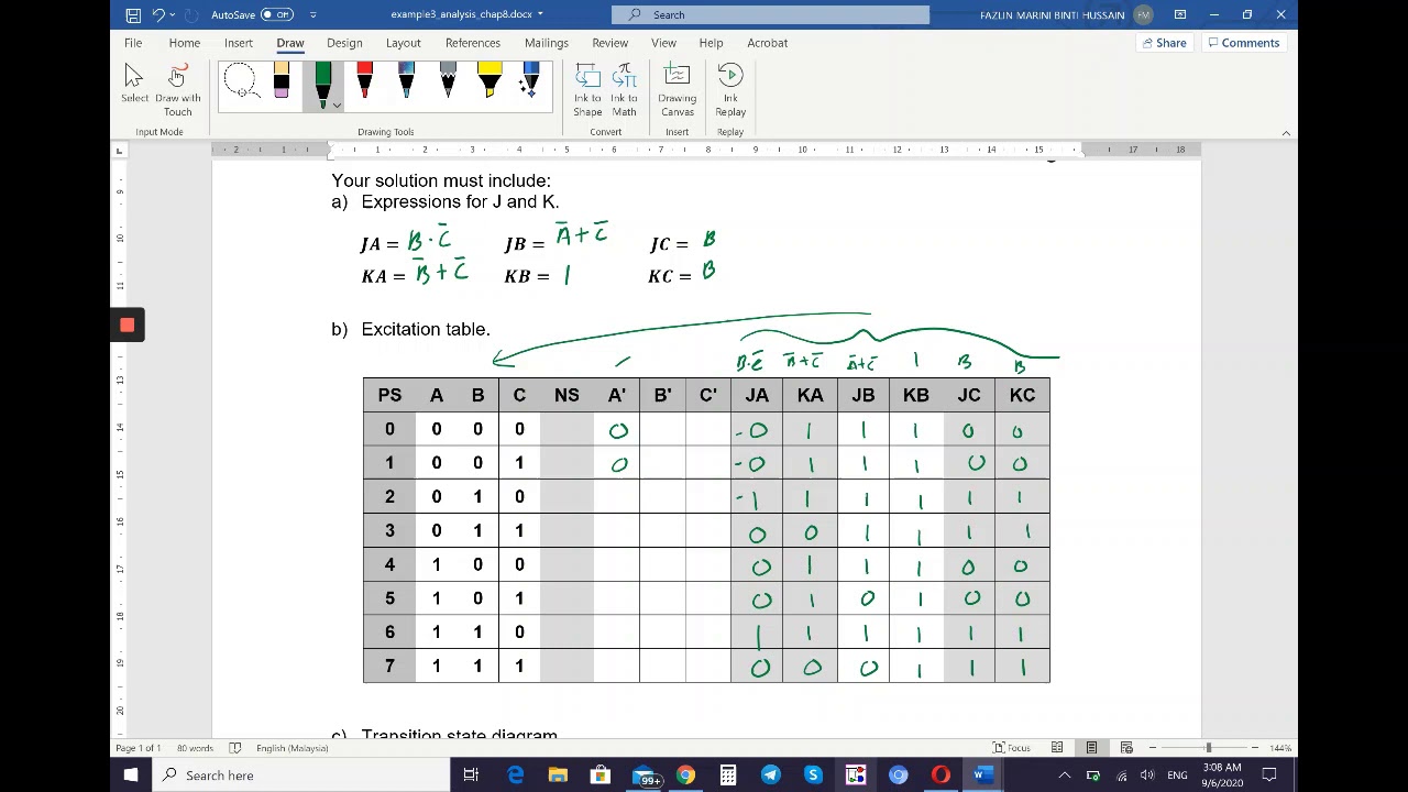 10) Synchronous Counter Analysis (Example 3)