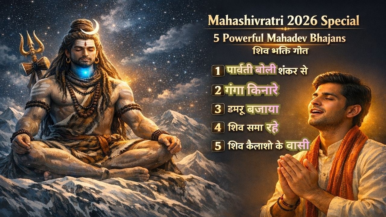 Mahashivratri 2026 Special | 5 Powerful Mahadev Bhajans | शिव भक्ति गीत #bholenath #aadidev
