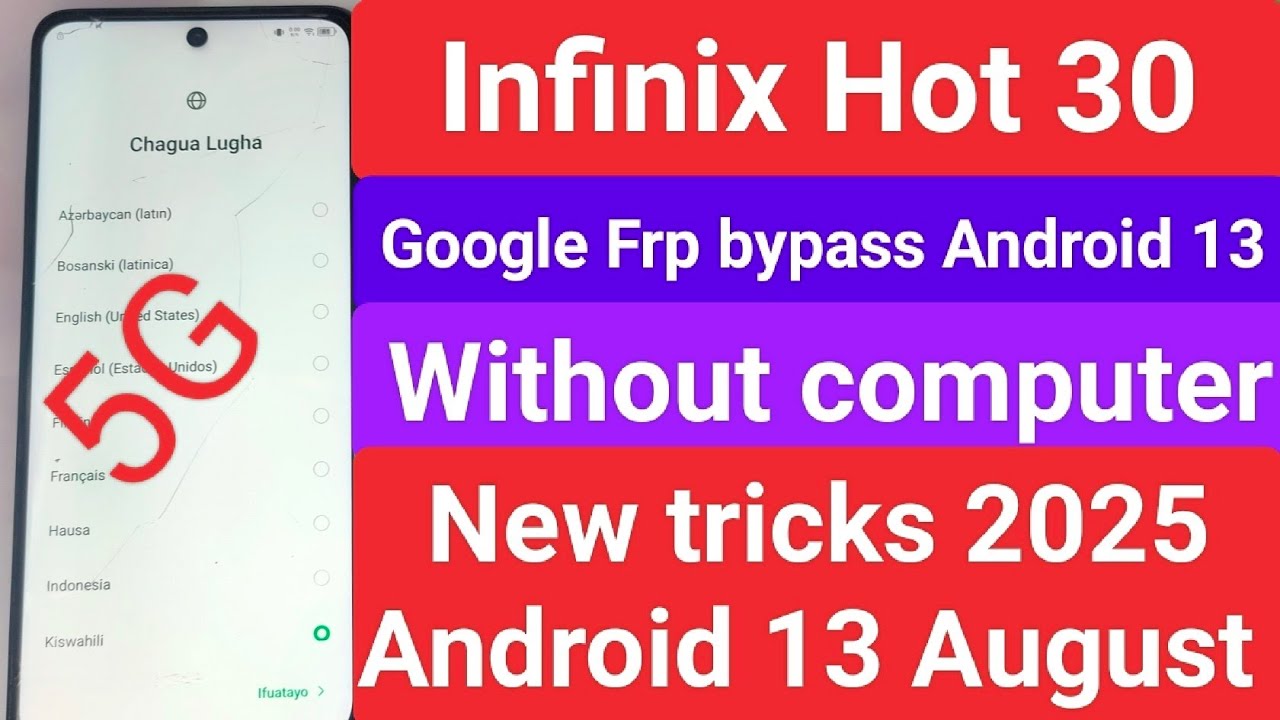 Infinix Hot 30 5G Frp bypass Android13 #Infinix_Hot_30_5G_bypass_Google_Acount_bypass_Infinix(x6823)