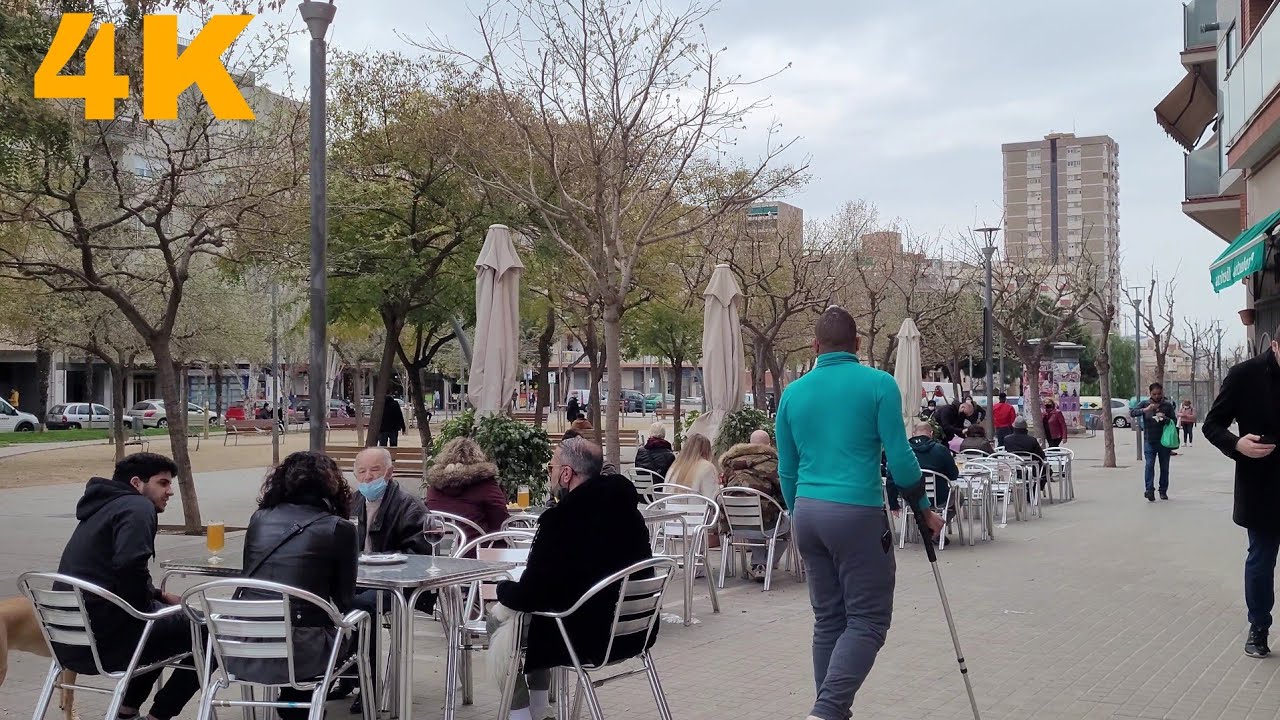 4K Walking Tour - Barcelona March 6, 2021 Pubilla Cases to Carrer de I'Ave Maria Tour 4K UHD