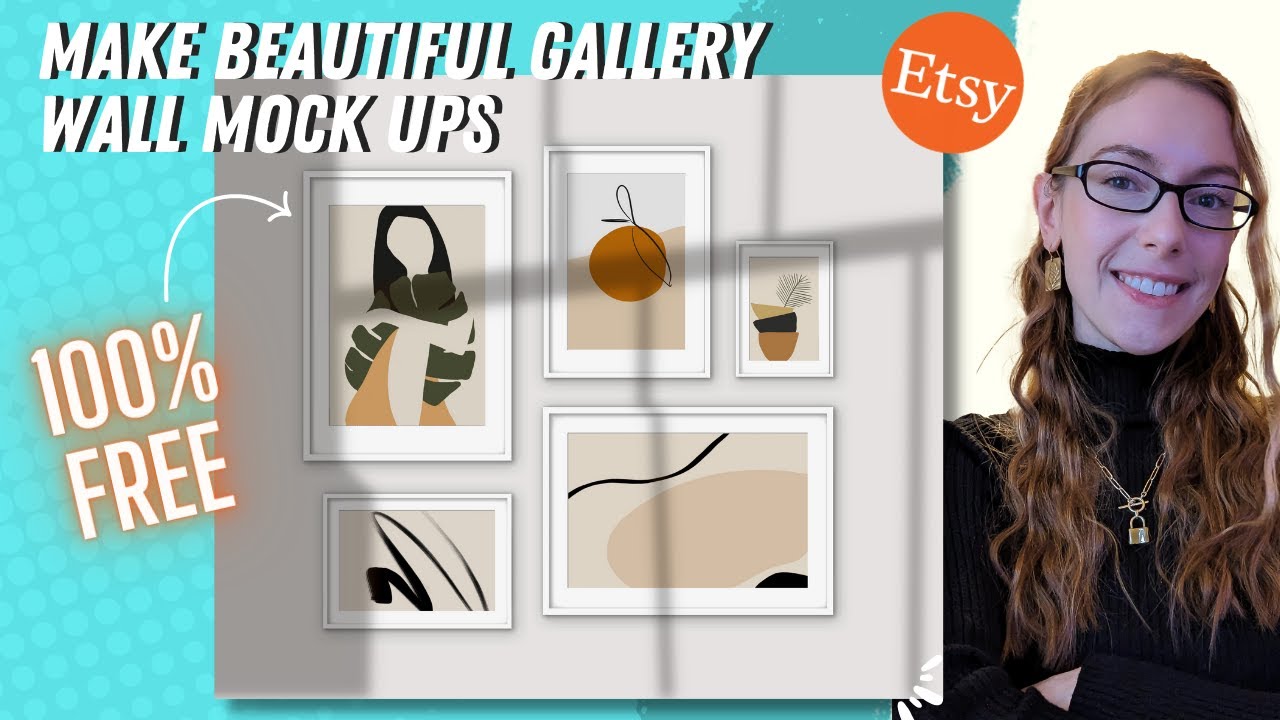 GIMP Tutorial - Make Beautiful Gallery Wall Etsy Listing Photo Mockup for FREE. No Photoshop!