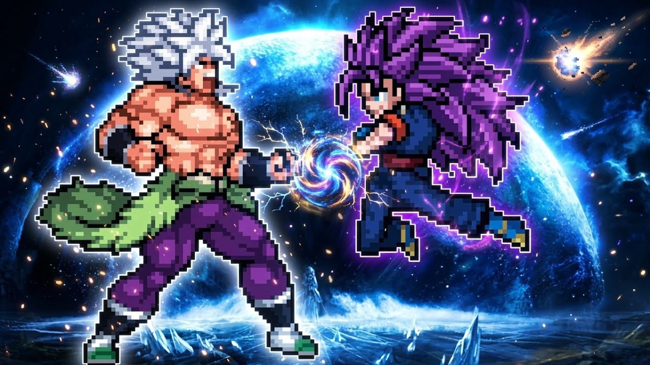 Broly DBS MUI OP VS Vegito Ultra Ego Instinct OP in Jump Force Mugen