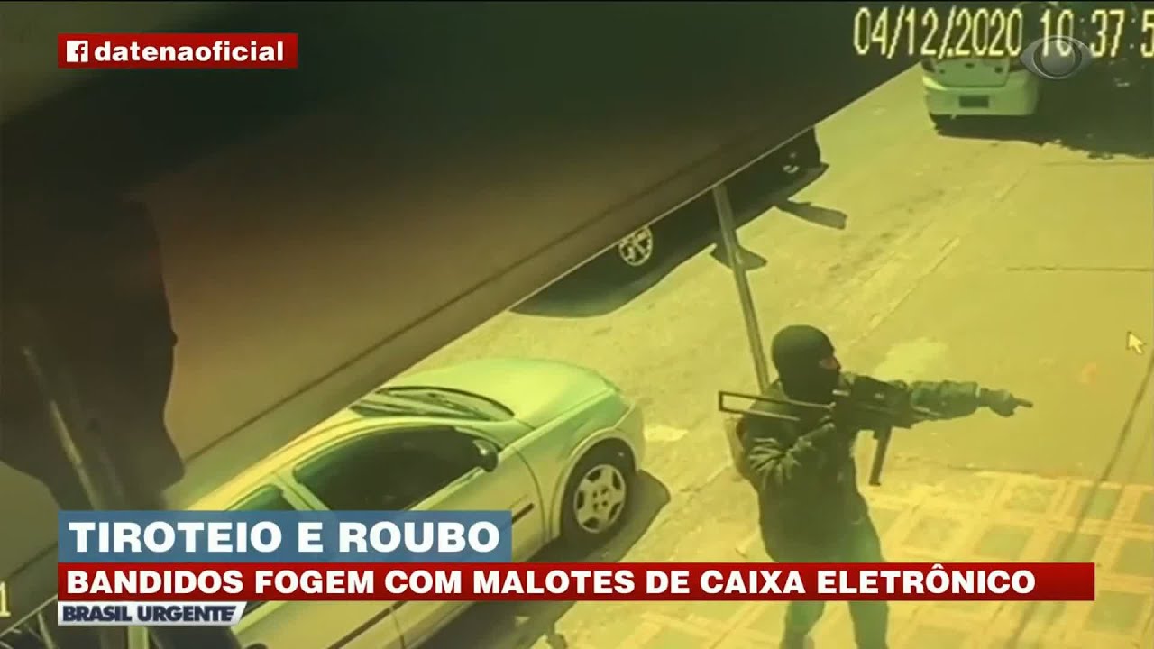 TIROS DURANTE ROUBO DE CAIXA ELETRÔNICO | BRASIL URGENTE