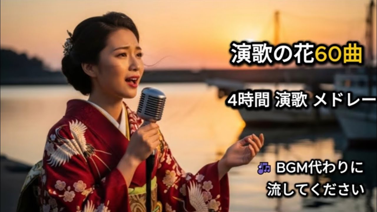 心に沁みる女性演歌｜名曲60選 4時間メドレー【作業用BGM】