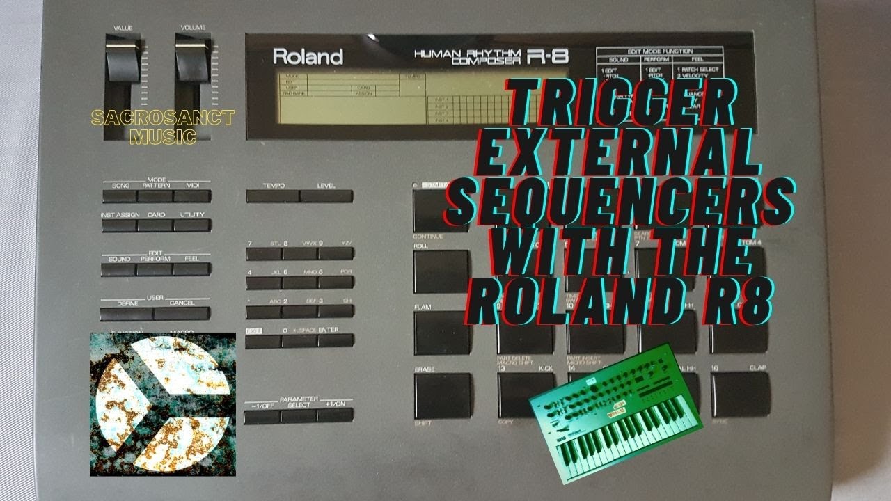 Start and stop external sequencers with the Roland R8