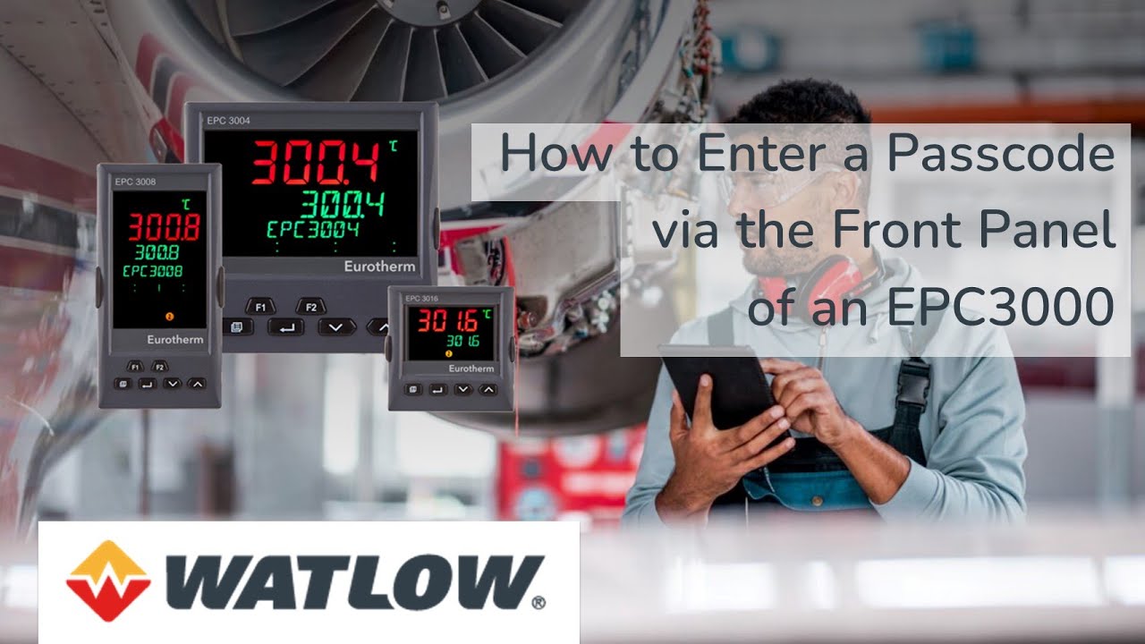 How to Enter a Passcode via the Front Panel of a Eurotherm EPC3000