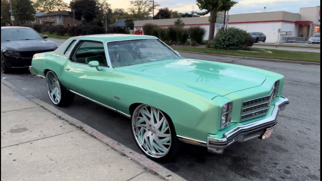 THE HARDEST TEAL/MINT GREEN  1977 MONTE CARLO ON 26