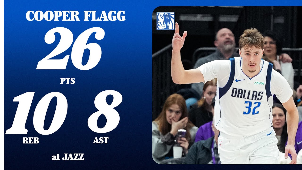 Cooper Flagg (26 PTS 10 REB) at Utah Jazz | January 8, 2026
