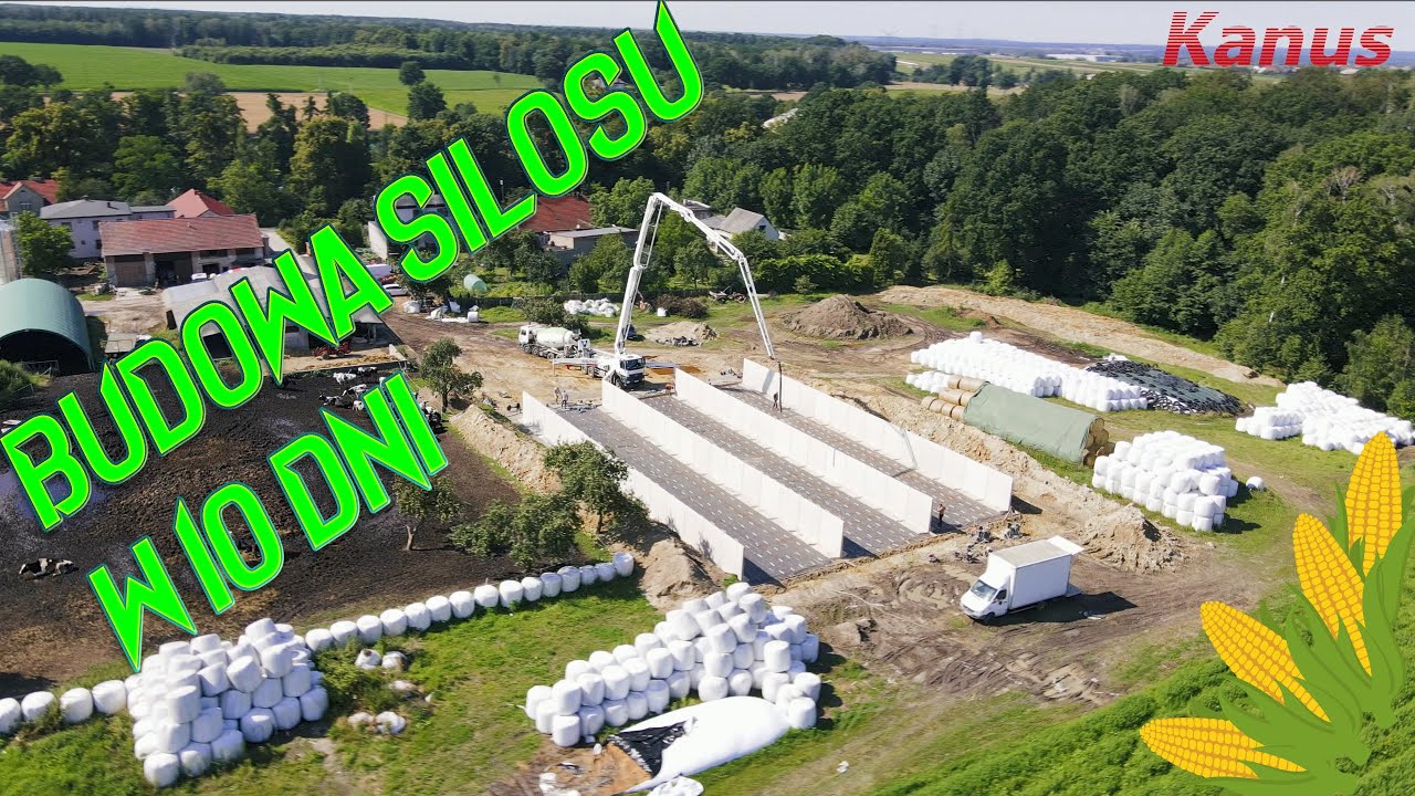 Silos na kiszonkę w 10 dni - budowa silosu ze ścianami prefabrykowanymi - Kanus