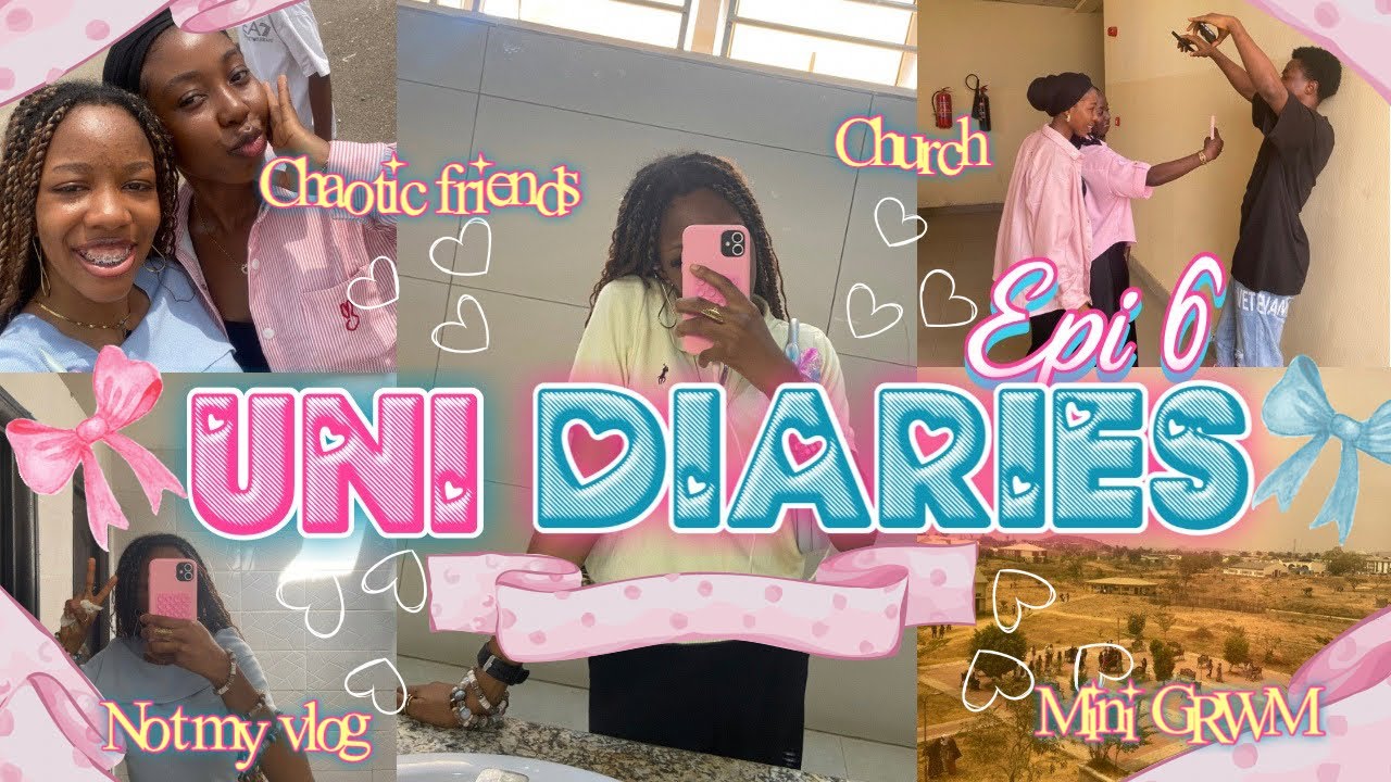 Uni Diaries: Epi 6 🎀🩷 | church | chaotic friends | chit chat | mini GRWM 