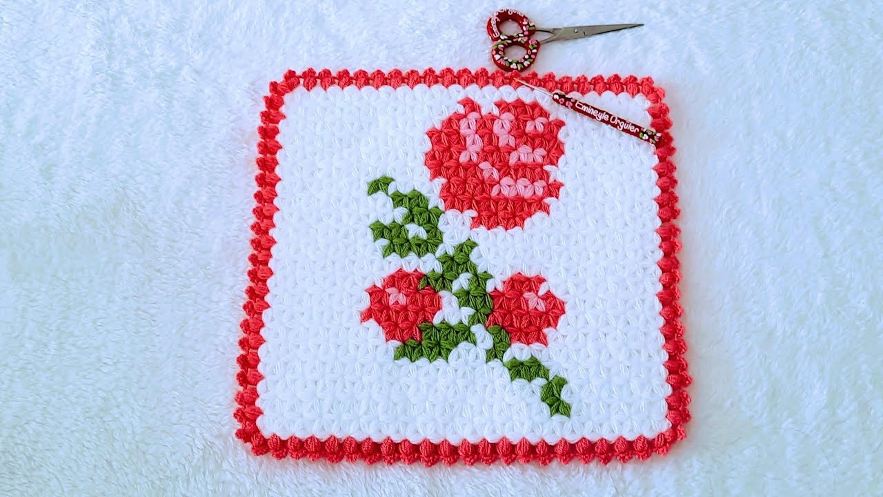 2025💜the most beautiful rose knitting pattern #crochet #tigisi   #tasarım @HaticeninLifleri