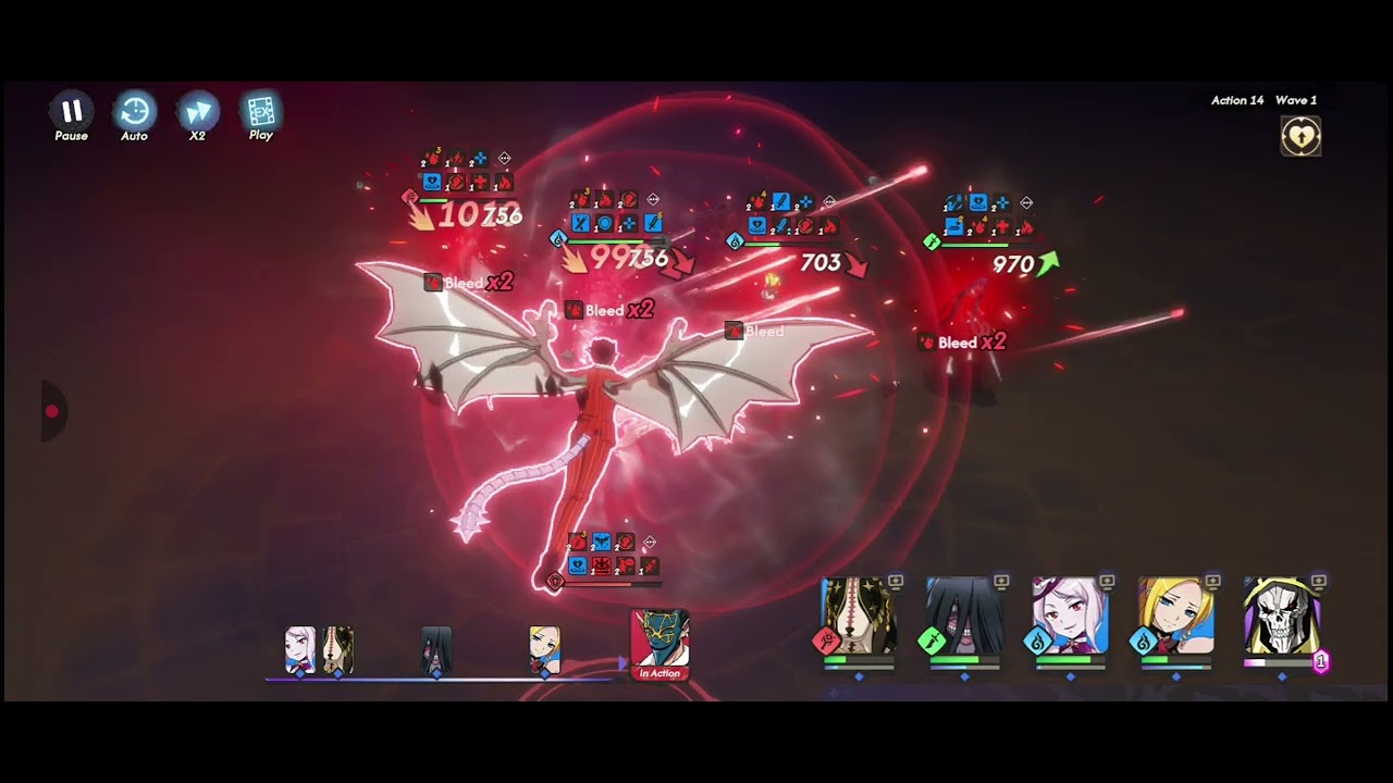 Lord Of Nazarick Turn meter manipulation team combat replay 