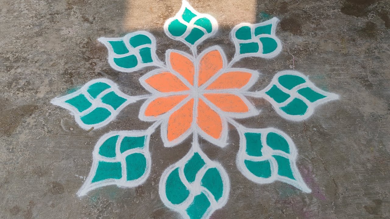 கோல்டன் சங்கு கோலம்🙏🙏🙏