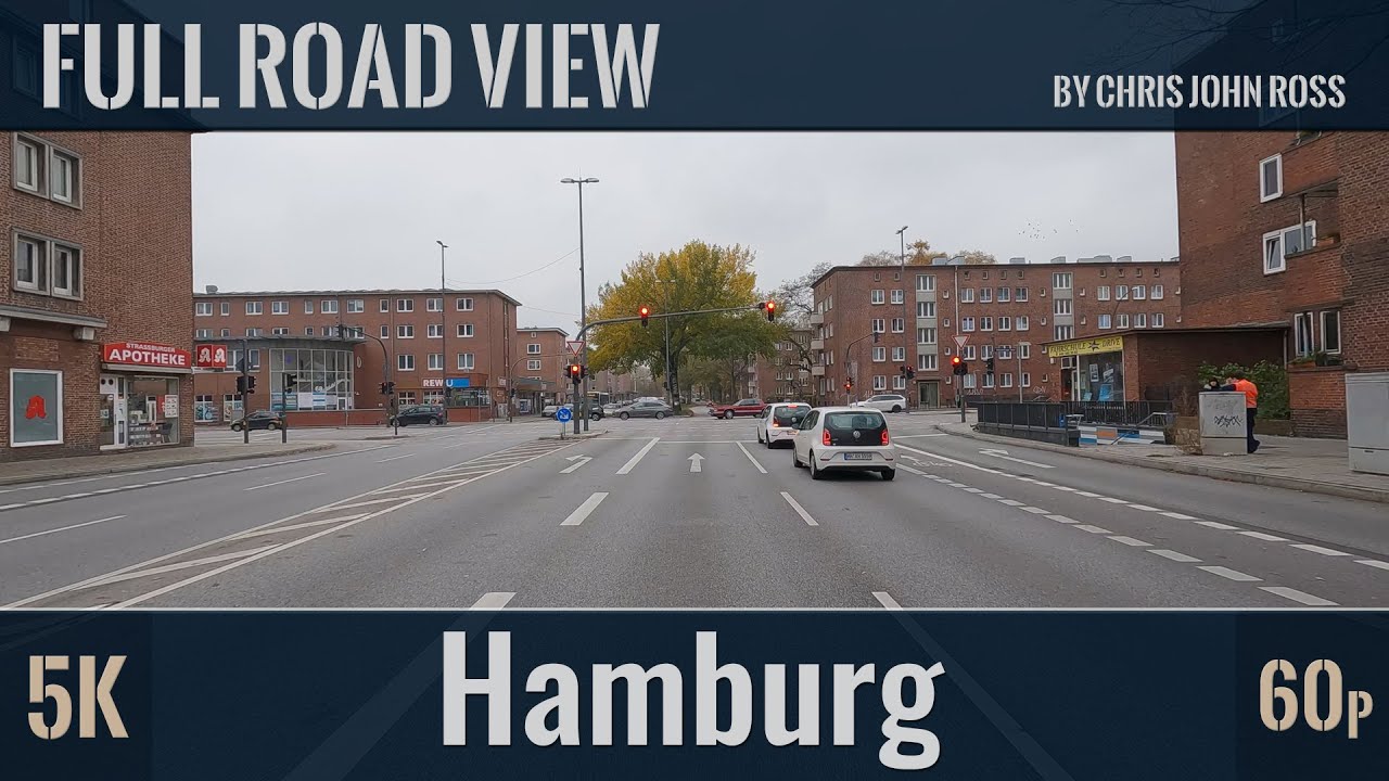 Hamburg, Germany: Farmsen-Berne - Tonndorf - Wandsbek - Dulsberg - Barmbek-Süd - 5K (2880p/60p)