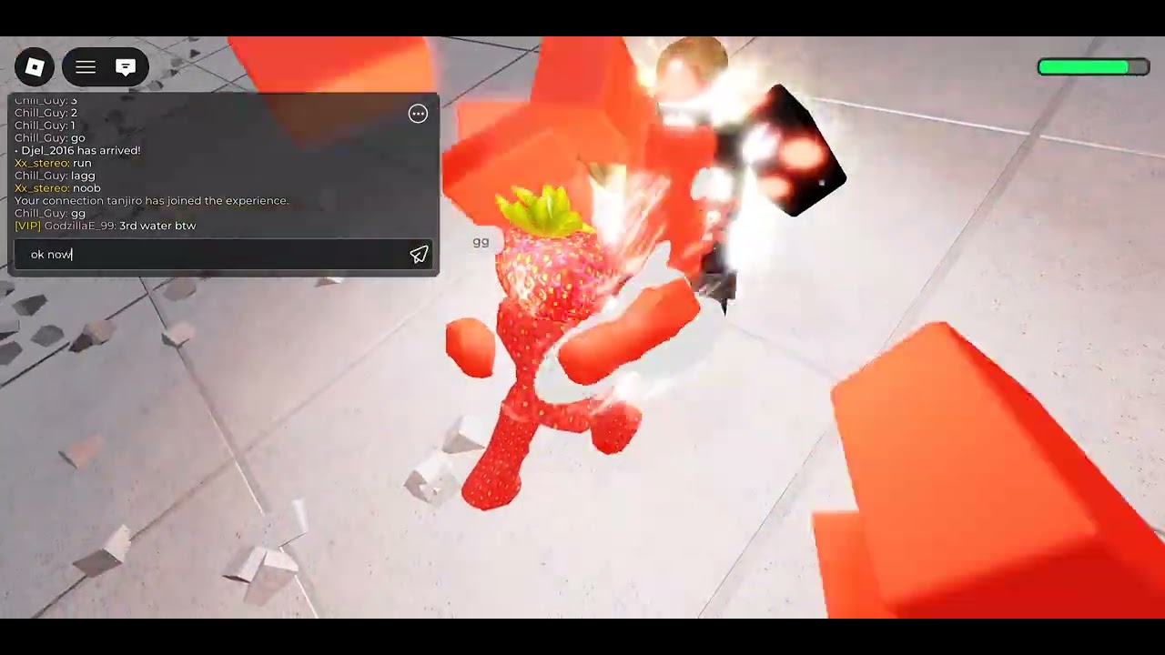 fighting 10k as a strawberry:3