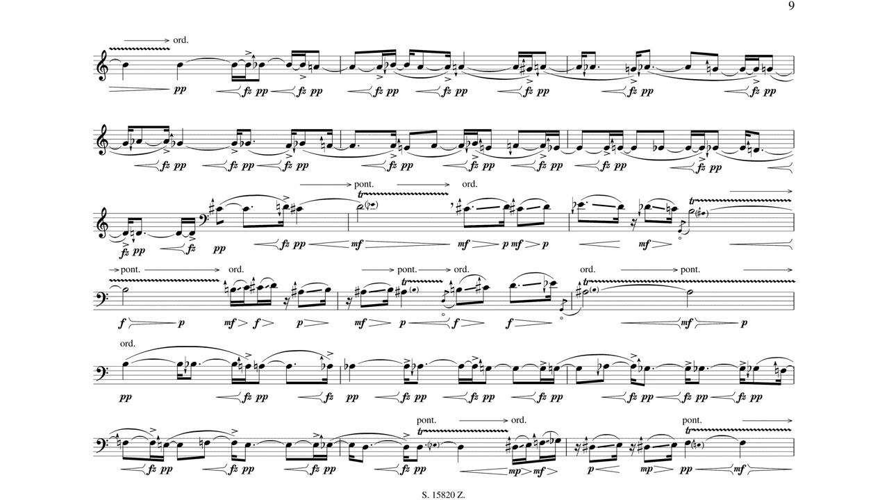 Ivan Fedele: PARTITA (2019) per violoncello