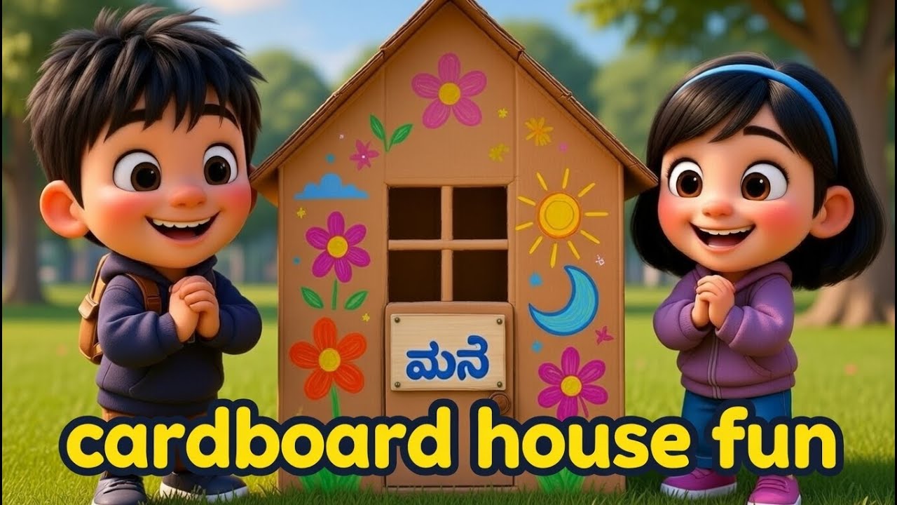 ಮುದ್ದುಪುಟಾಣಿ | Cardboard House fun |  Muddu Putani Tv Kannada |