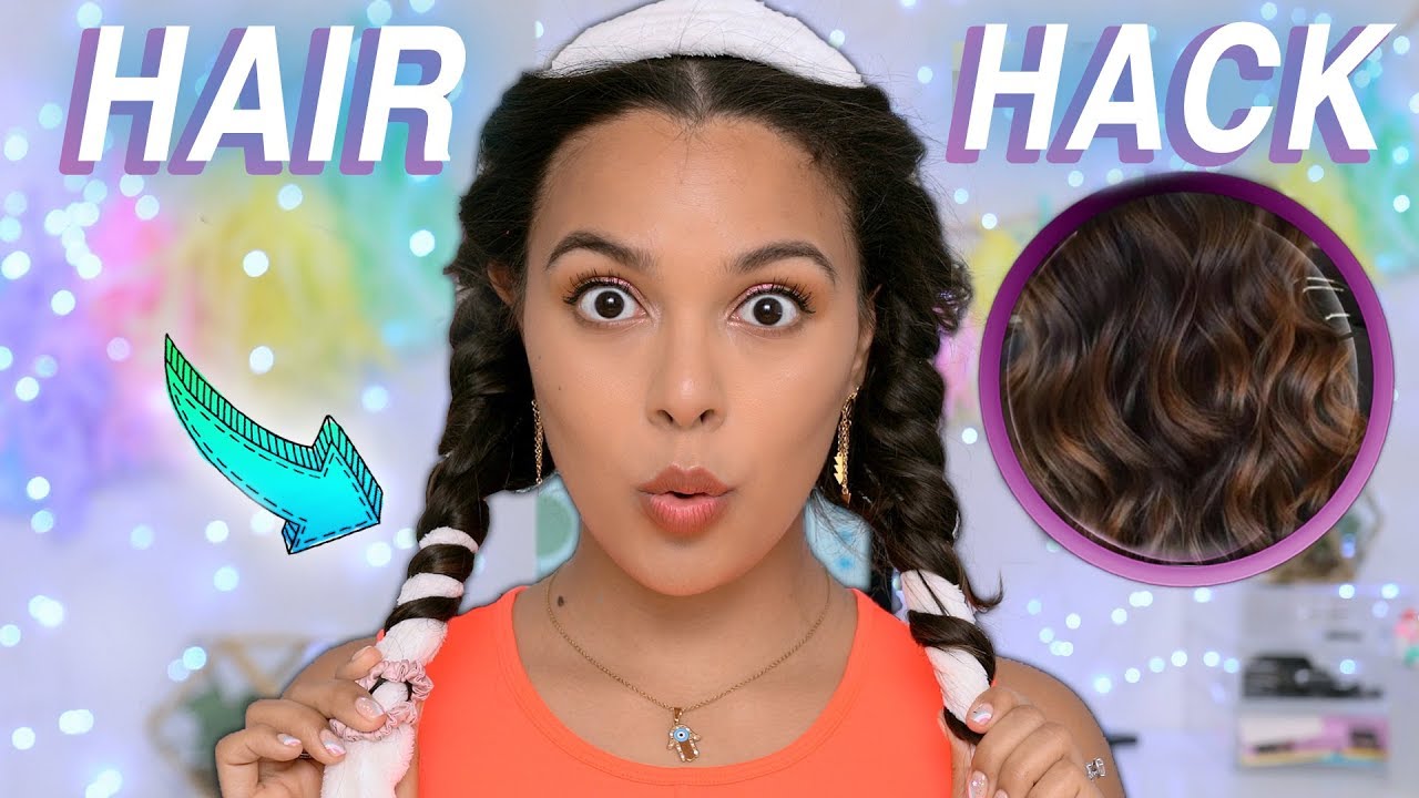 Testing Weird Hair Hack for LAZY PEOPLE! Heatless Overnight Curls!