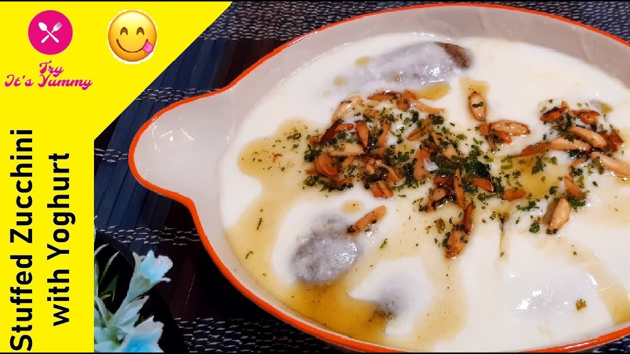 Stuffed Zucchini with Yoghurt  | Koosa Mahshi | Try its Yummy!