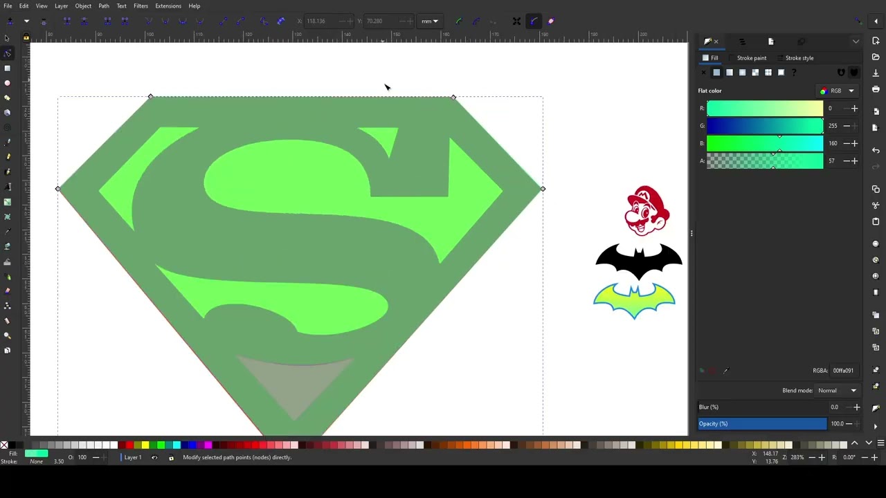 Inkscape  7 vectorizing pt 2