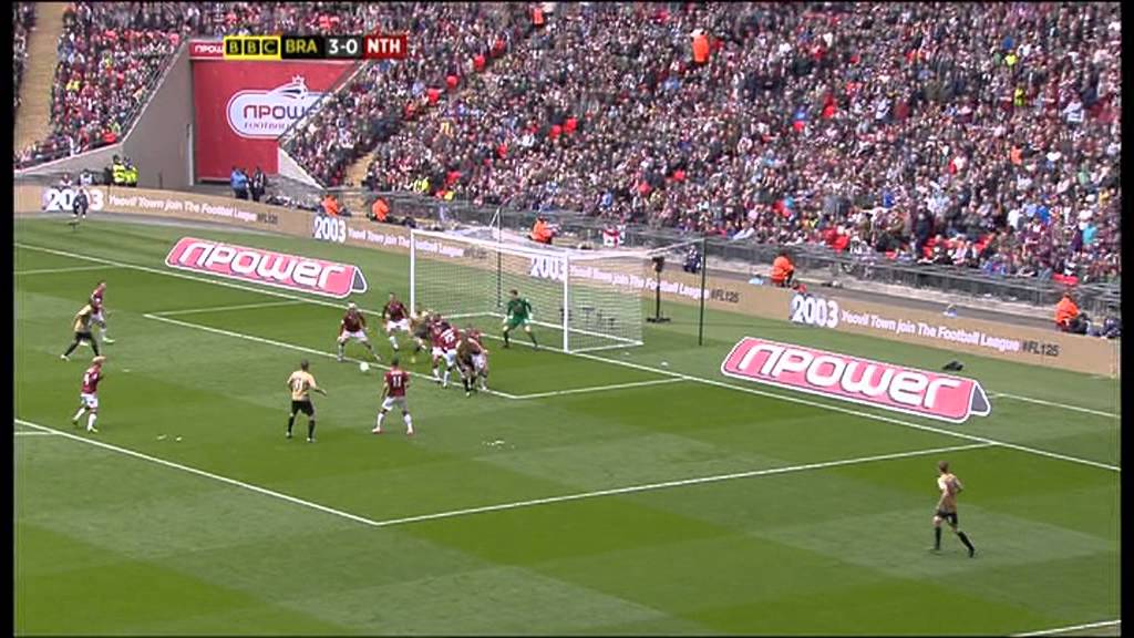Bradford City 3 Northampton 0 Play Off Final 18th May 2013 BBC Highlights