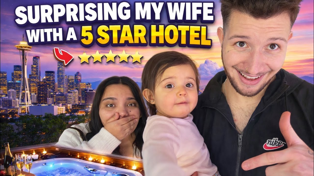 Surprising my wife with a 5star hotel! #seattle #hotel #birthday #fyp 