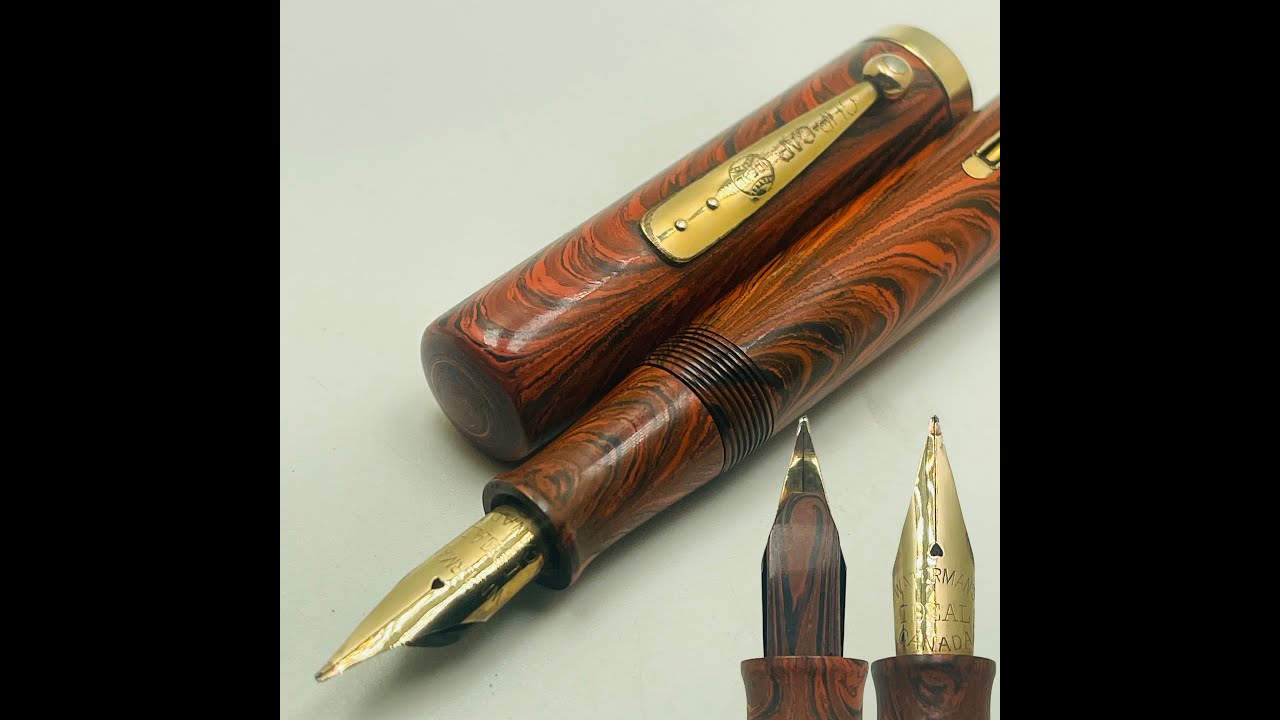Waterman 56 Soft Long Tine Super Flex Nib Red Ripple Wow.