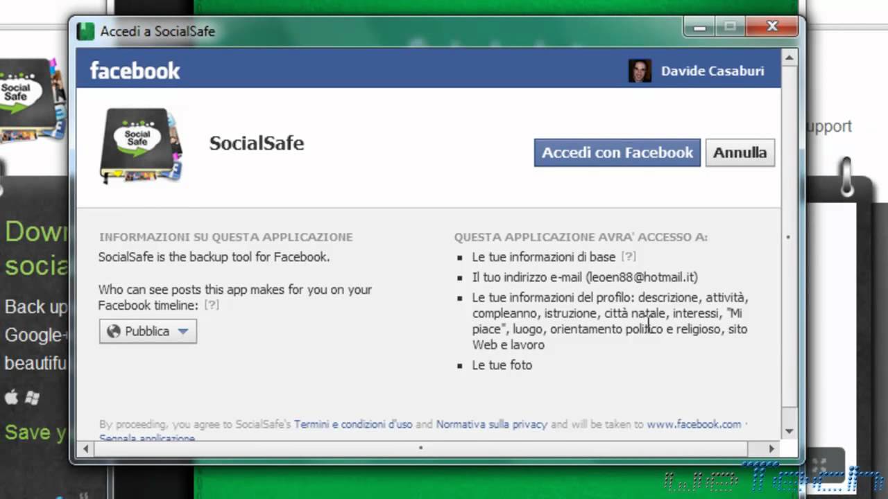 Come fare un backup del proprio profilo Facebook sul PC con SocialSafe - Guida di weTech