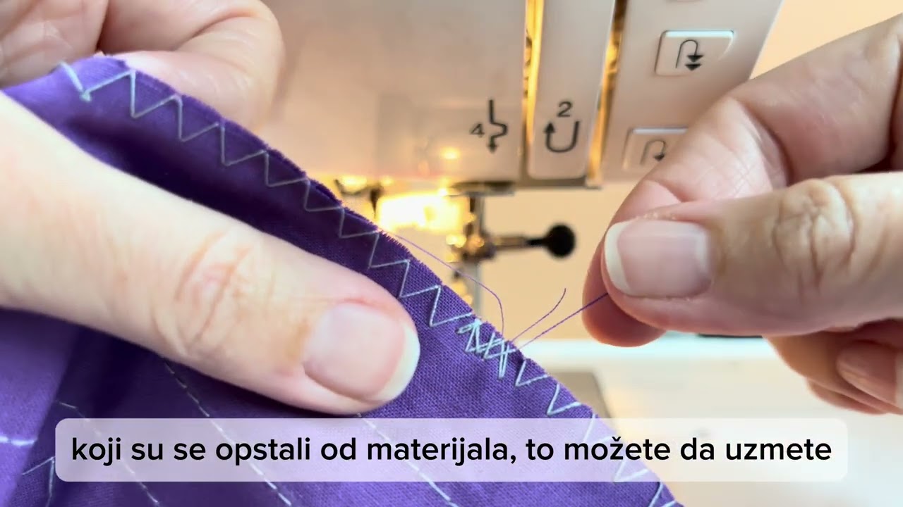 Sivenje sa Ivanom - Lekcija5 Obradjivanje ivice materijala cik-cak bodom (masina elna 520)