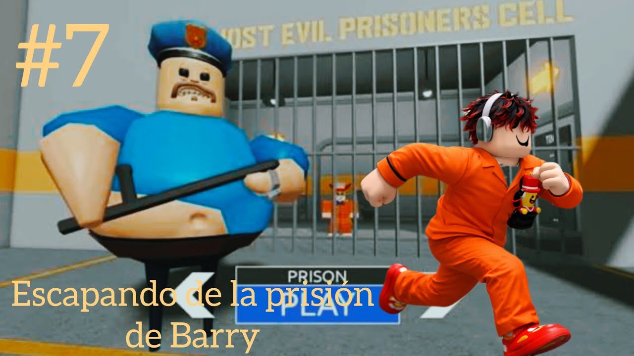 Escapando De La Prision De Barry Obby #7😨🚓