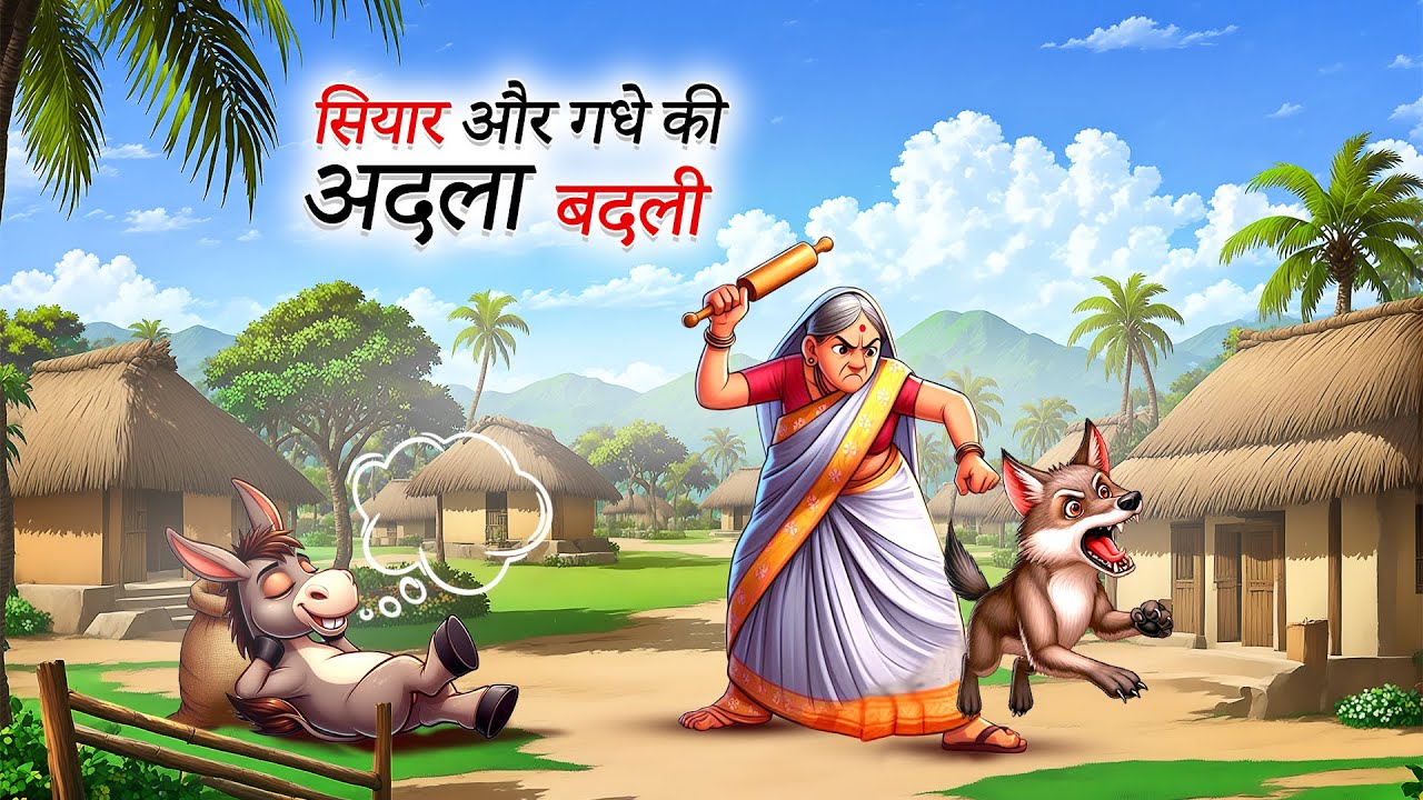 सियार और गधे की अदला-बदली | Adala badali | Hindi Story | Funny stories | Moral Story