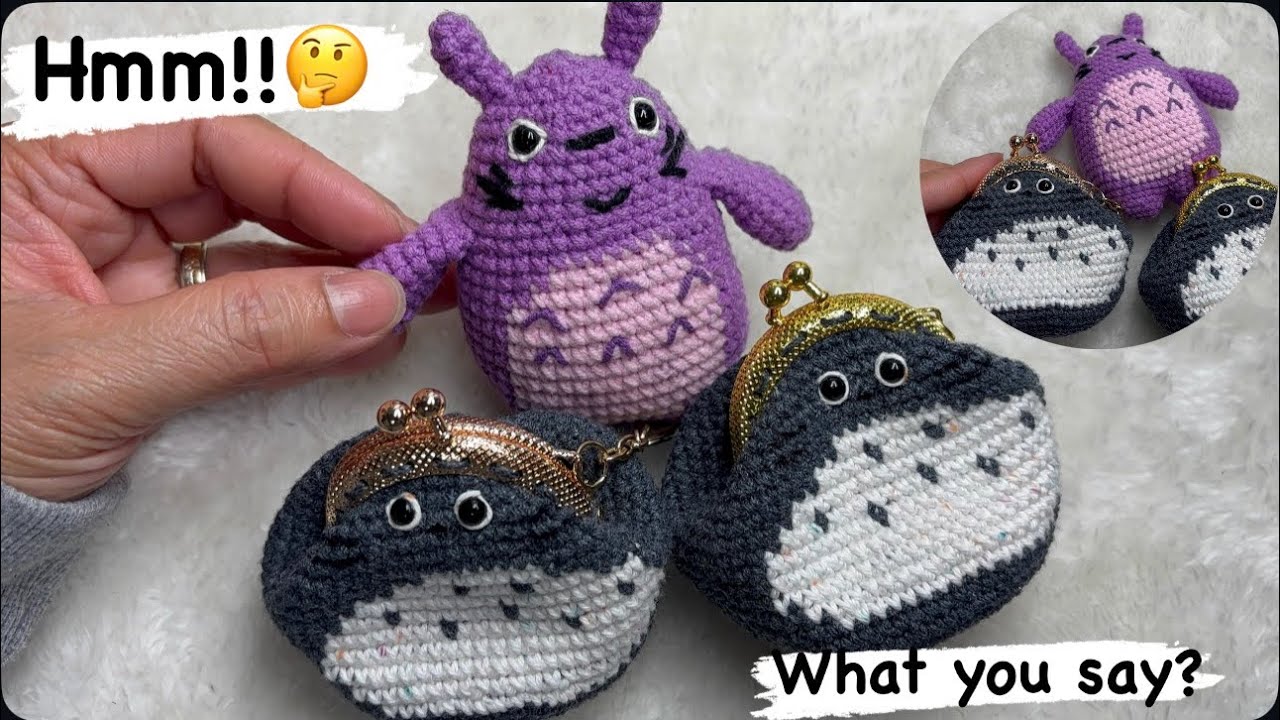 Cute Mini coin pouch //key holder // keychain // crochet