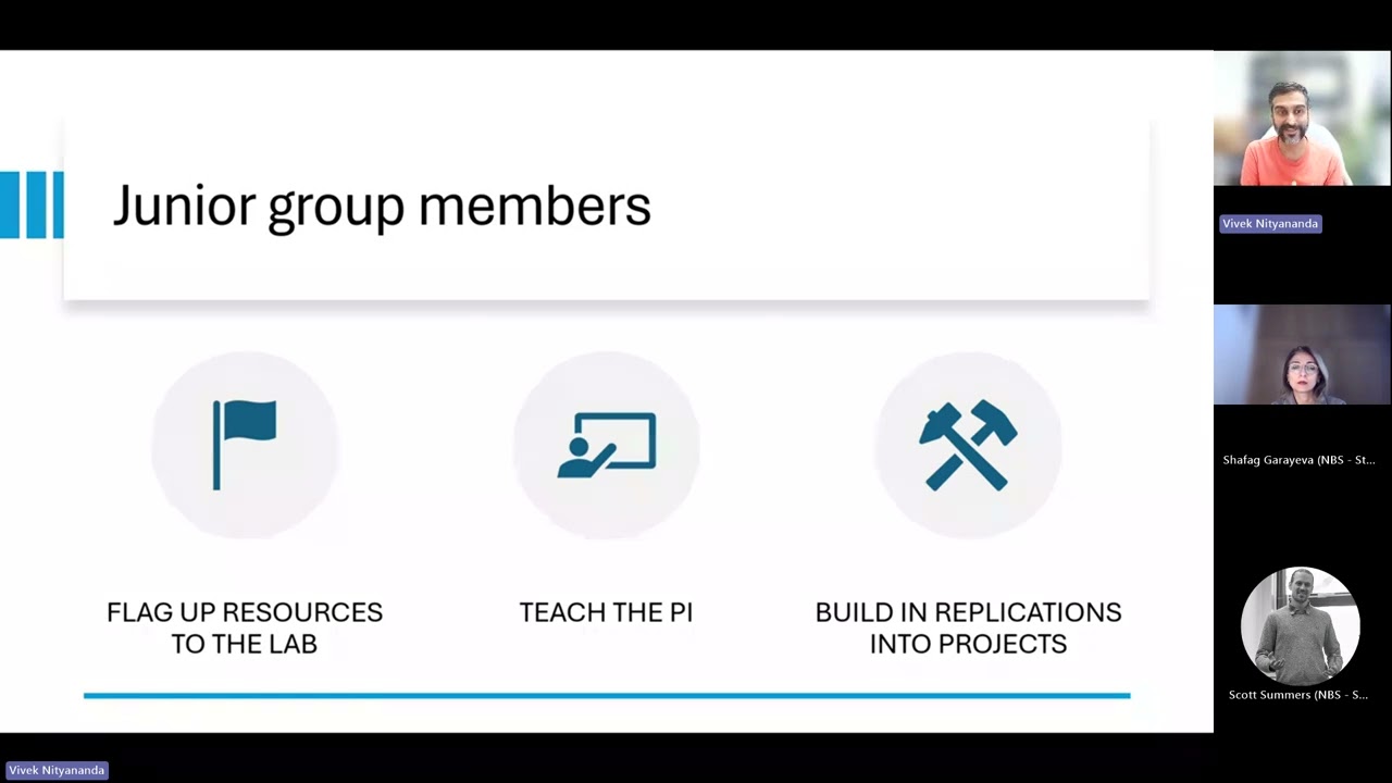 Incentivising good research practices