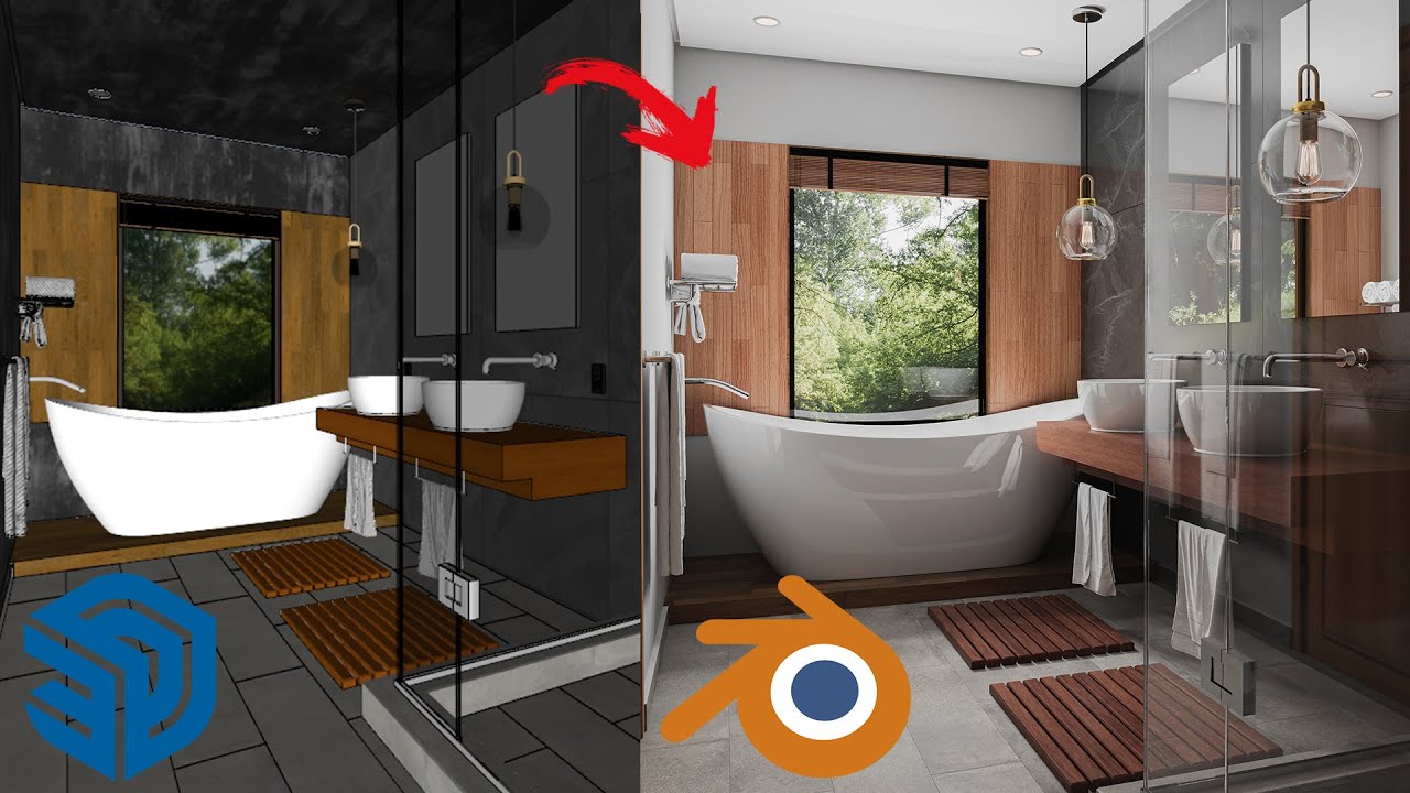 VALE A PENA RENDERIZAR UMA CENA INTERNA DO SKETCHUP NO BLENDER 4.0
