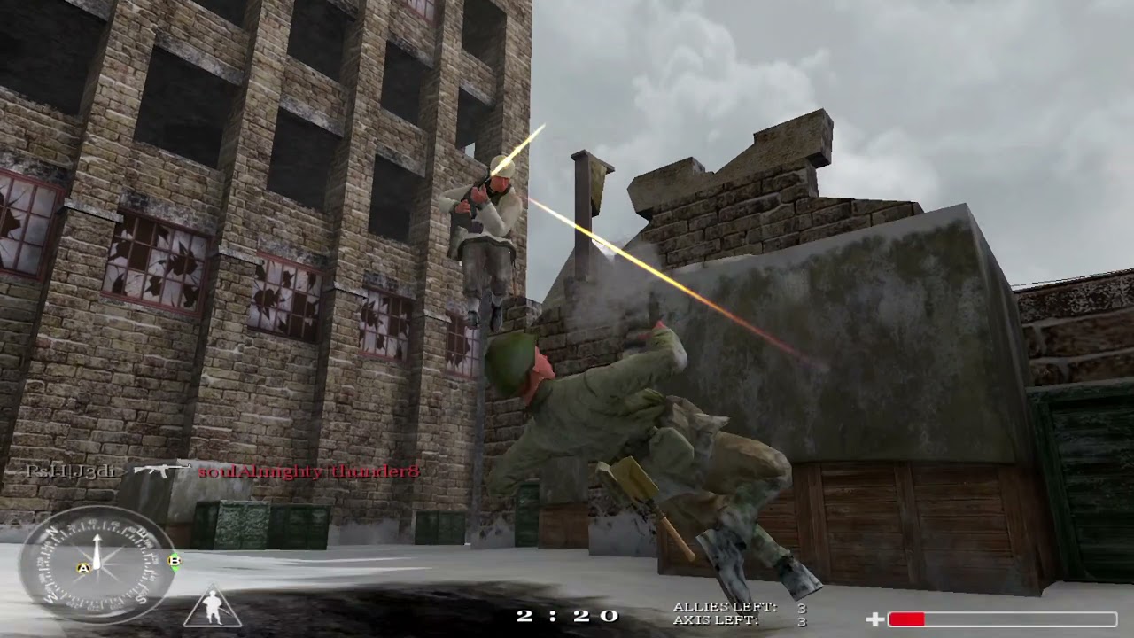 soul Almighty vs. Rushers (RsH) mp_railyard PGHL 2 Hungarian Call of Duty 1 LAN POV: Thunder