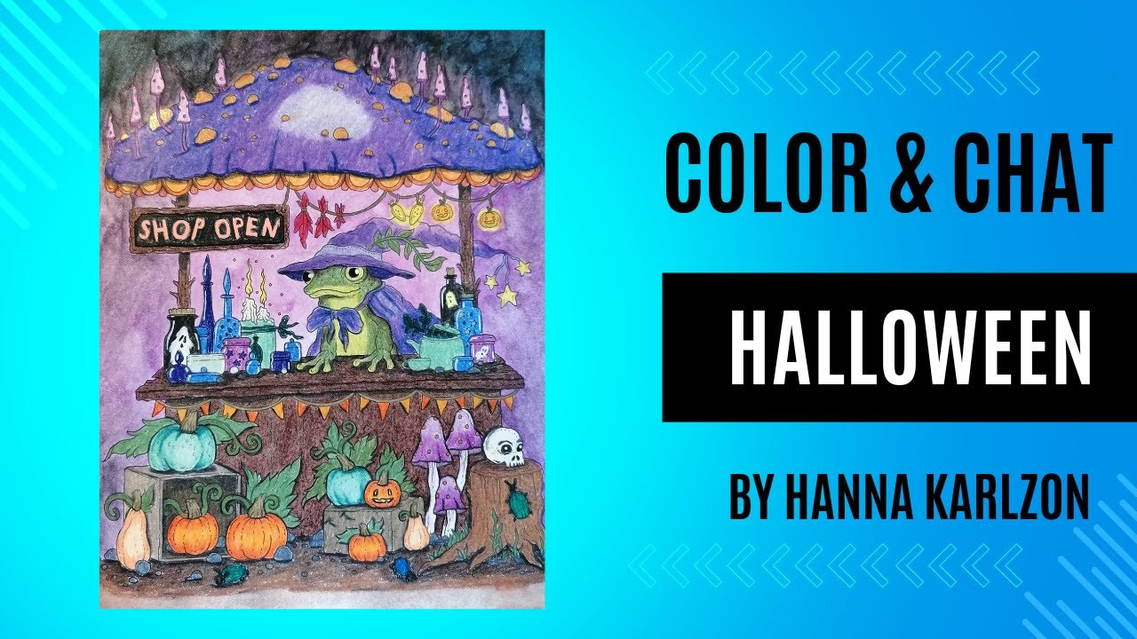 Coloring The Magic Frog Shop 🐸✨ | Subscriber-Voted Halloween Page 🎃 #colorwithme #colorandchat
