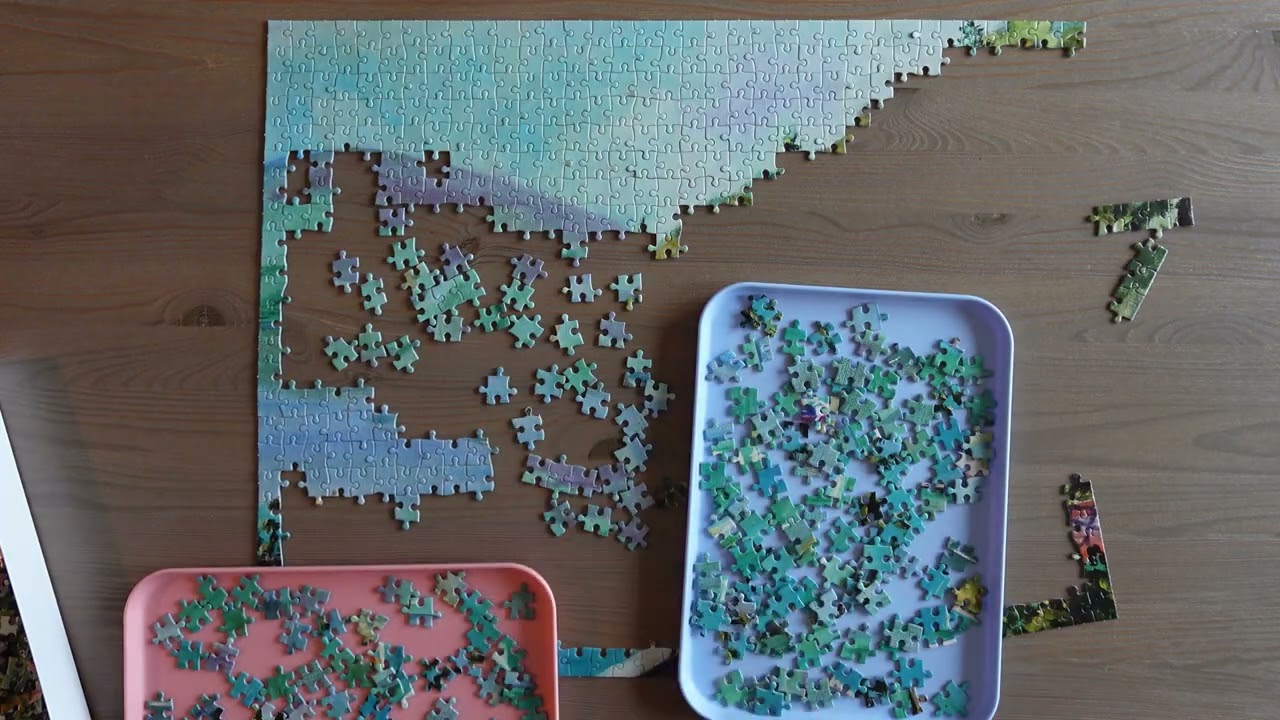 1000 pieces Jigsaw Puzzle | mouth-painted: Sommer am See | Time Lapse #63