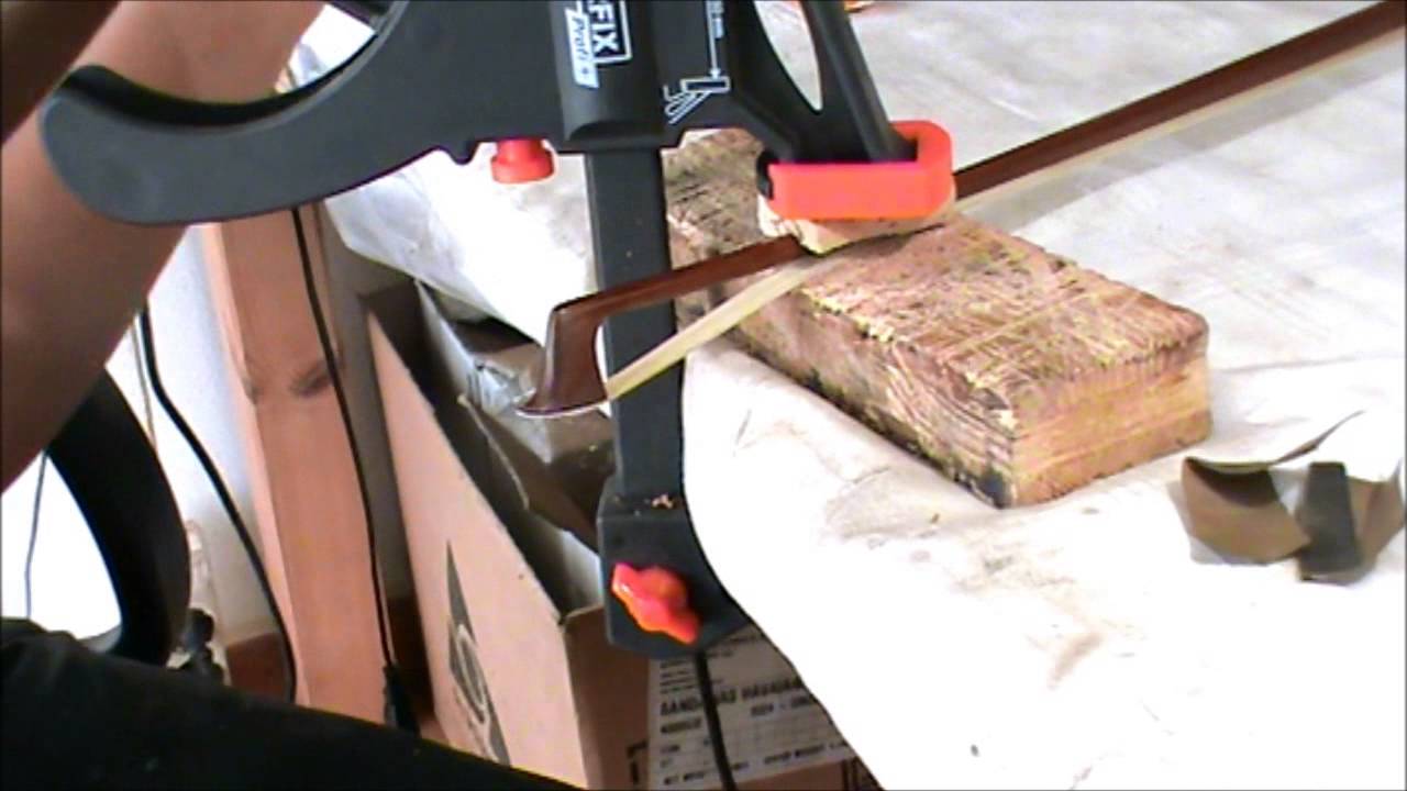 ♪♫► Repair of an old Johannes Otto Paulus violin bow バイオリン скрипка 小提琴 736