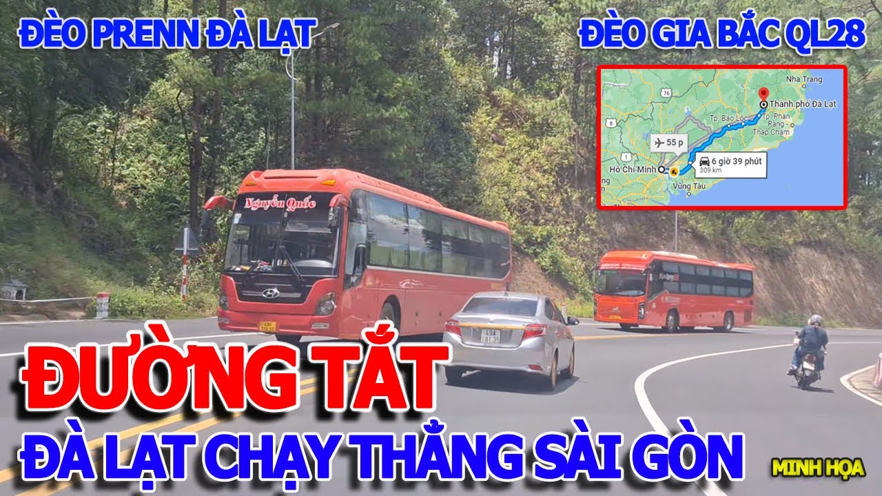 HÀNH TRÌNH ĐÀ LẠT CHẠY THẲNG VỀ SÀI GÒN ĐƯỜNG TẮT NHANH NHẤT - ĐÈO PRENN & ĐÈO GIA BẮC QUỐC LỘ 28