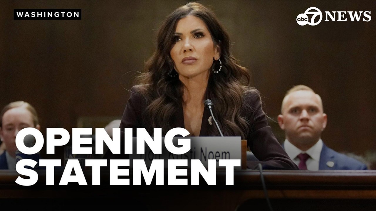 Homeland Security Sec. Kristi Noem delivers opening statement before the Senate Judiciary Committee