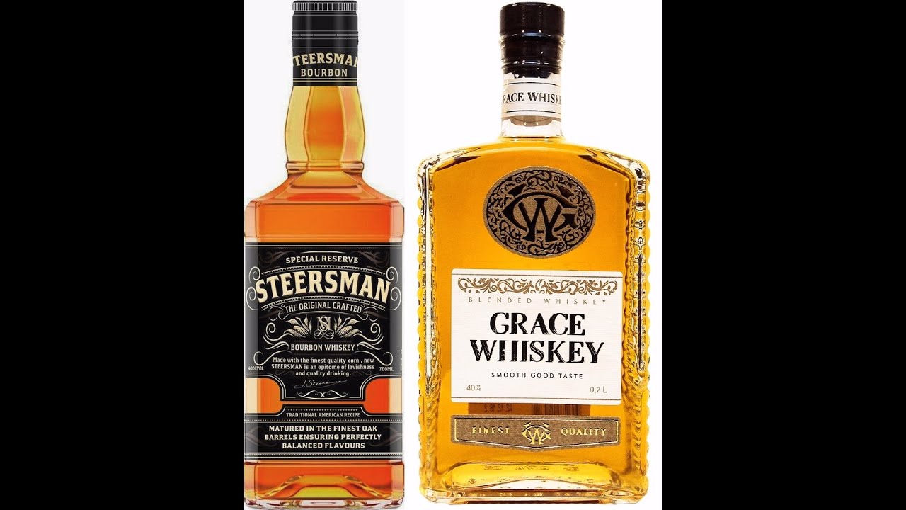Сравнение Grace Whiskey с Bourbon Whiskey Steersman.
