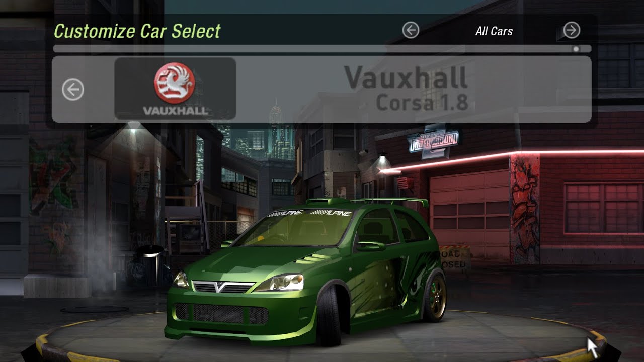 Need for Speed: Underground 2. Vauxhall (Opel) Corsa 1.8 customization and race.
