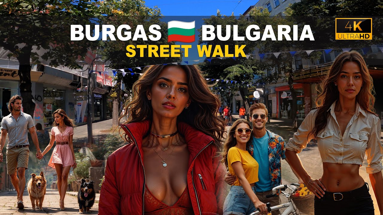🇧🇬 Прогулка по Бургасу 2025 | Спокойная прогулка по центру 🌇 | Walk with Rost